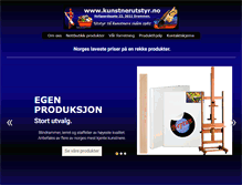 Tablet Screenshot of kunstnerutstyr.no